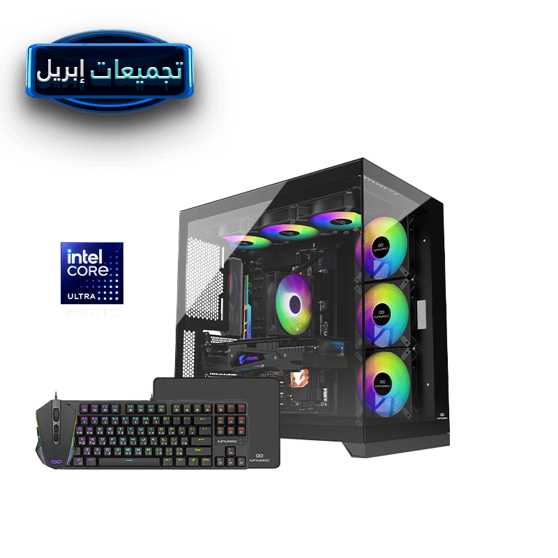 تجميعة بي سي قيمنق - كرت شاشة نفيديا RTX 5070 - معالج انتل - DDR5 