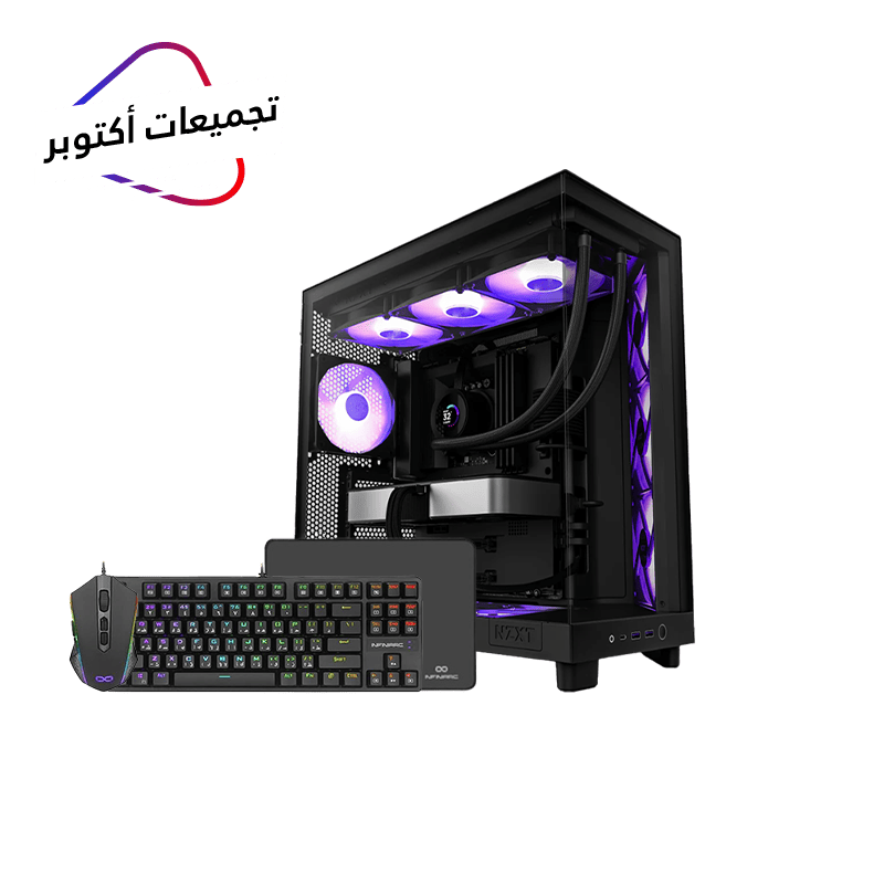 تجميعة كيوب برو  بي سي قيمنق تابي - كرت شاشة نفيديا 5070 - معالج انتل i7  جيل 14 - مبرد مائي - DDR5 