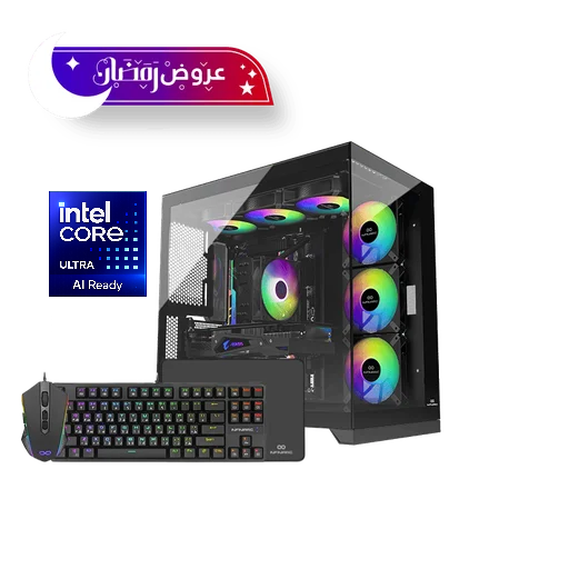 تجميعة بي سي قيمنق - كرت شاشة نفيديا RTX 5070 - معالج انتل - DDR5 - تابي 