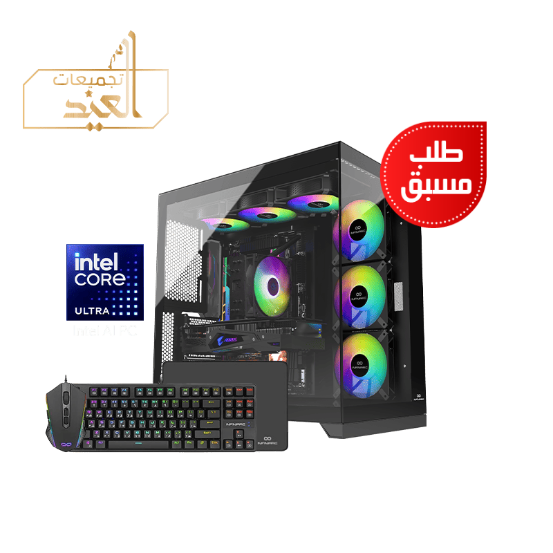 تجميعة بي سي قيمنق - كرت شاشة نفيديا RTX 5070 - معالج انتل - DDR5 - تابي 