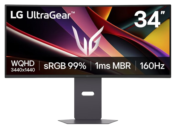 LG UltraGear 34" 3440 x 1440 WQHD, VA Curved, 160Hz, AMD FreeSync, Gaming Monitor