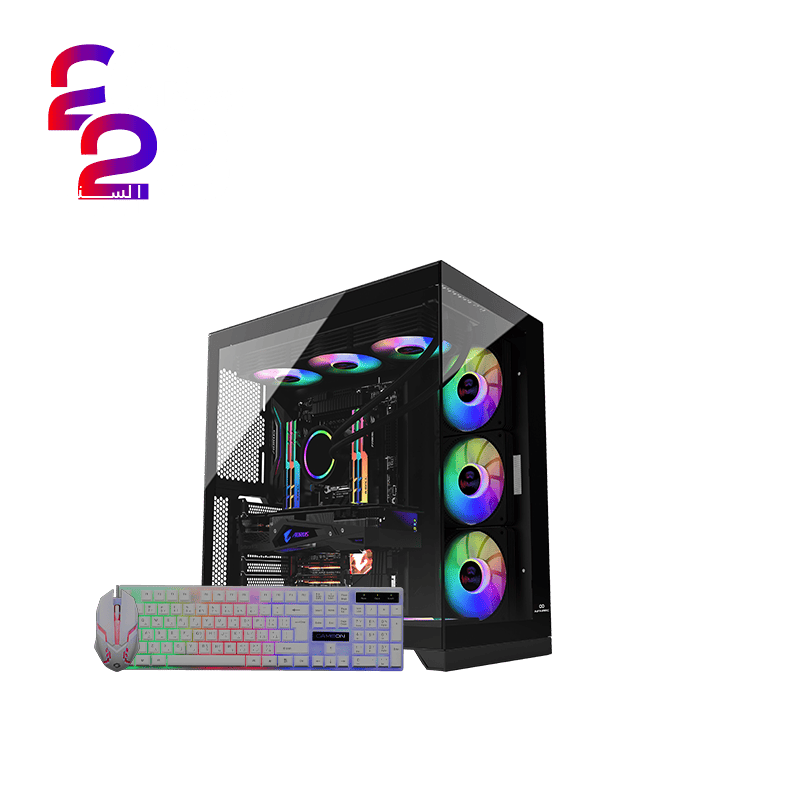 تجميعة بي سي قيمنق – كرت شاشة نفيديا RTX 5070 – معالج Intel Core 7 – تبريد سائل – ذاكرة DDR5 بسعة 32GB