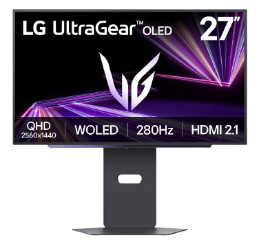 شاشة ألعاب LG UltraGear مقاس 27 بوصة، بدقة QHD ‏2560×1440، الجيل الرابع، لوحة OLED، بتردد 280 هرتز، تدعم VESA DisplayHDR True Black – طلب مسبق