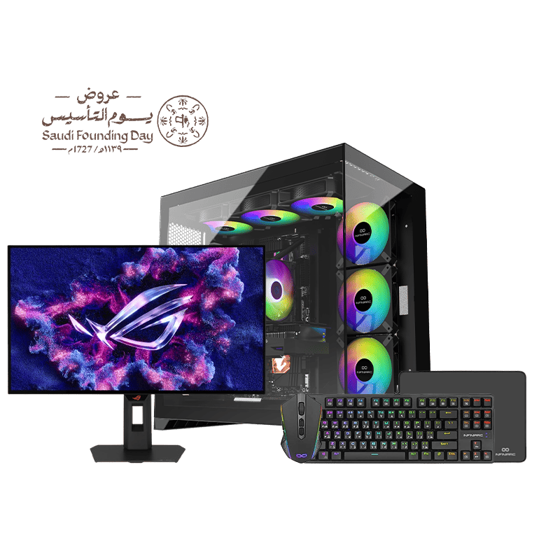 تجميعة بندل – كرت شاشة NVIDIA RTX 5070 – AMD Ryzen 7 7800X3D – DDR5 – شاشة OLED - طلب مسبق