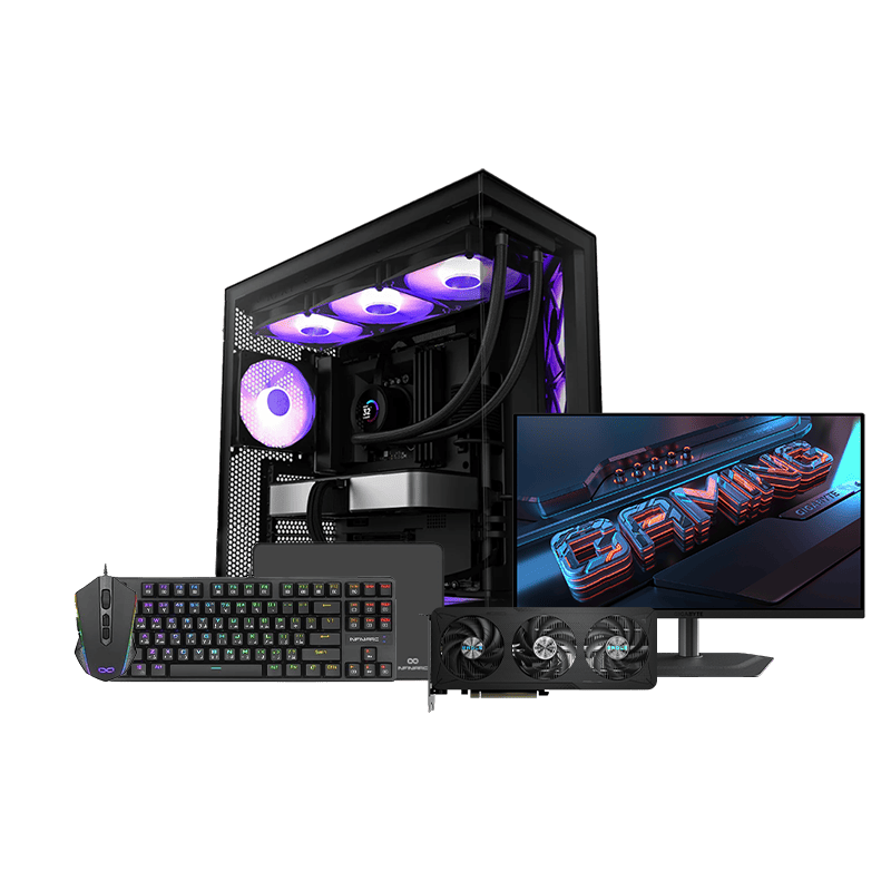 Gaming Desktop PC Bundle - NVIDIA RTX 5070 - AMD Ryzen 7 7800X3D - DDR5 32GB & OLED Monitor