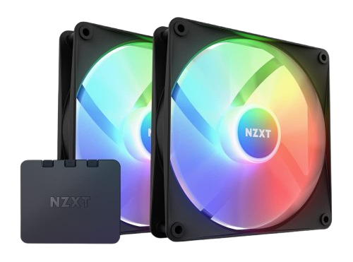 NZXT F140 RGB Core with RGB Controller Black Twin Pack Fans