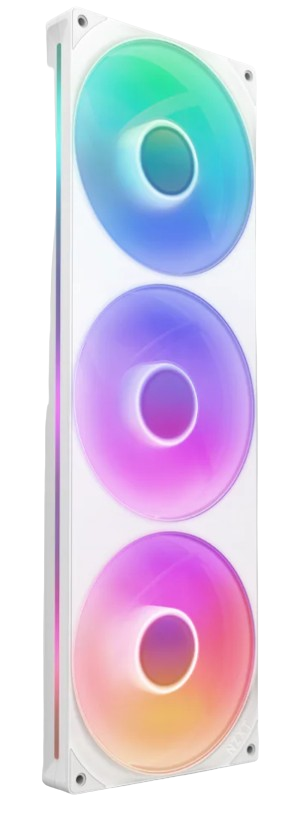 NZXT F420 RGB Core 420mm Single Frame White Fan Kit