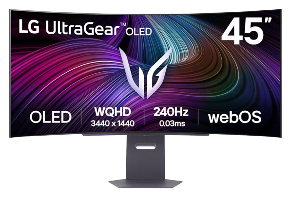 LG UltraGear 45Inch, 21:9 Curved OLED WQHD (3440 x 1440), 240Hz, 0.03ms, Anti-Glare, Low-Reflection Gaming Monitor 