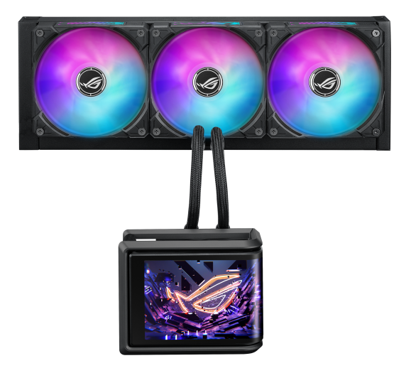 Asus OG Ryuo IV SLC 360 ARGB, AMOLED Screen Black Gaming Water Cooler