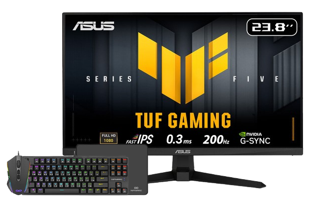 Asus TUF Series 5 - VG249Q5A – 23.8'' Full HD IPS, 200Hz, + 116 Combo Bundle