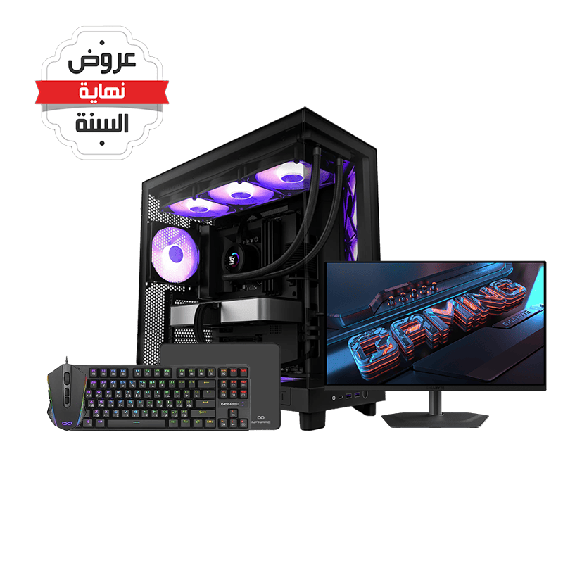 تجميعة قيمنق قيقا بايت OLED بندل – كرت شاشة نفيديا RTX 5060 – معالج Intel Core 7 – ذاكرة DDR5