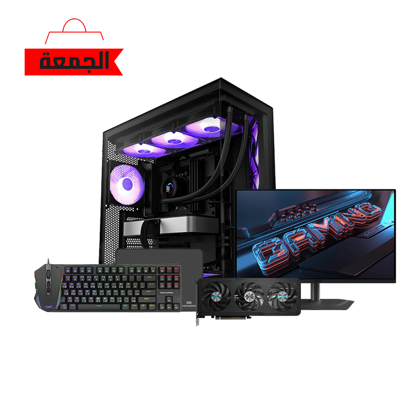 تجميعة قيمنق قيقا بايت OLED بندل – كرت شاشة نفيديا RTX 5060 – معالج Intel Core Ultra 7 – ذاكرة DDR5