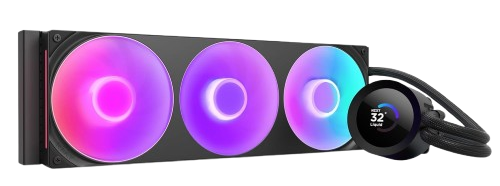 NZXT Kraken Plus RGB 360mm AIO, LCD Display, 3x RGB Core Fans, Black Liquid Cooler