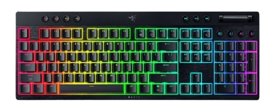 Razer BlackWidow V4 Low-Profile HyperSpeed, Razer Yellow Switch, ULTRA-SLIM Black Keyboard
