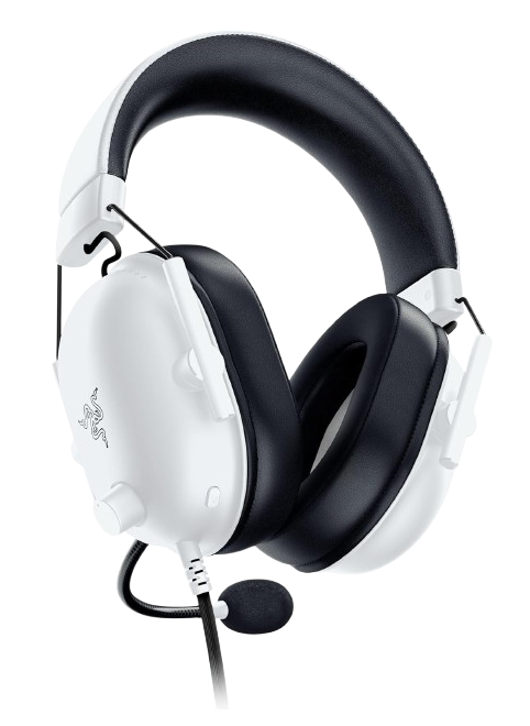 Razer BlackShark V2 X, 7.1 Surround Sound, 50mm Drivers, Noise Cancelling Mic, Hybrid Memory Foam Cushions Comfort, White Headset 