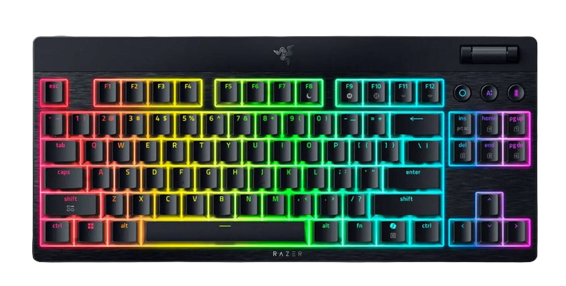 Razer BlackWidow V4 Low-profile Tenkeyless HyperSpeed (Yellow Switch) - US Layout - Gaming Keyboard