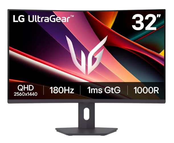 LG 32 Inch UltraGear QHD 1440p, 180Hz, 1ms, AMD FreeSync™ HDR10 Curved Black Gaming Monitor - 32G600A-B