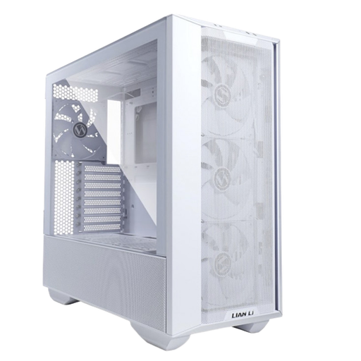 LIAN LI Lancool III White Aluminum/SECC/Tempered Glass Gaming Case with 4×140 PWM Fans (Non-RGB) - LANCOOL 3-W