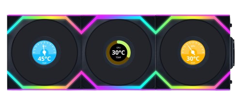 Lian Li UNI SL Wireless LCD Black 3-Pack FAN