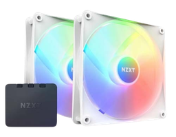 NZXT F140 RGB Core with RGB Controller White Twin Pack Fans