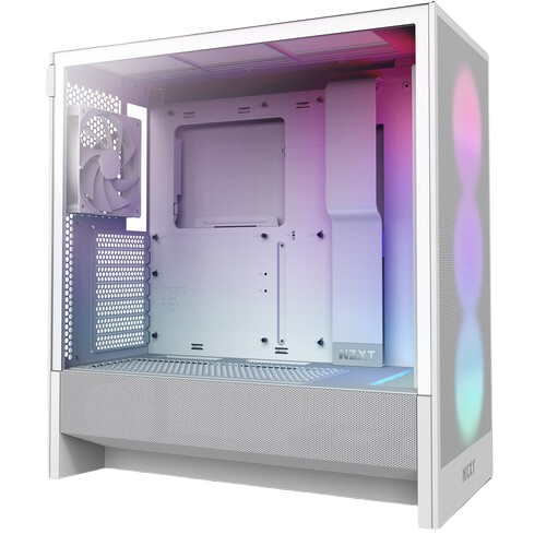 NZXT H5 Flow RGB ATX Mid-Tower White Case (2024) | Infiniarc Website