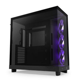 NZXT H6 Flow RGB, Compact Dual-chamber ATX Case with RGB Fans, Black
