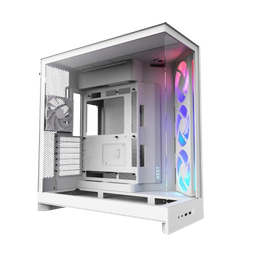 NZXT H9 Flow RGB Dual-Chamber ATX Mid Tower White Gaming Case 