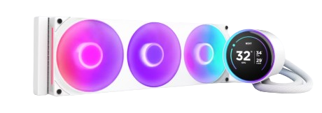 NZXT Kraken Elite 360 RGB V2 - 360mm AIO liquid w/ Display and RGB Core Fan - White Cooler