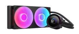 NZXT Kraken Plus 240mm RGB AIO, LCD Display, 2 x RGB Core Fans, Black CPU Liquid Cooler