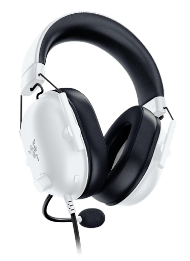Razer BlackShark V2 X, 7.1 Surround Sound, 50mm Drivers, Noise Cancelling Mic, Hybrid Memory Foam Cushions Comfort, White Headset 