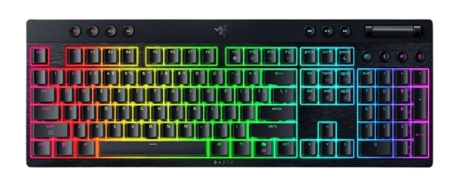 Razer BlackWidow V4 Low-Profile HyperSpeed, Razer Yellow Switch, dual-wireless, ULTRA-SLIM Black Keyboard