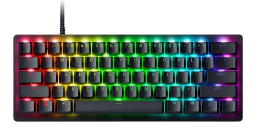 Razer Huntsman V3 Pro Mini, 60% size, Analog Optical Switch Gen-2, Chroma RGB, rushed Aluminum Alloy Top Case, Rapid Trigger Mode, Black Gaming Keyboard 
