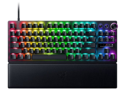 Razer Huntsman V3 Pro Tenkeyless, Analog Optical Switch gen2, Chroma RGB, Magnetic Firm Leatherette Wrist Rest,1000 Hz Polling Rate, Brushed Aluminum Alloy, Black Gaming keyboard