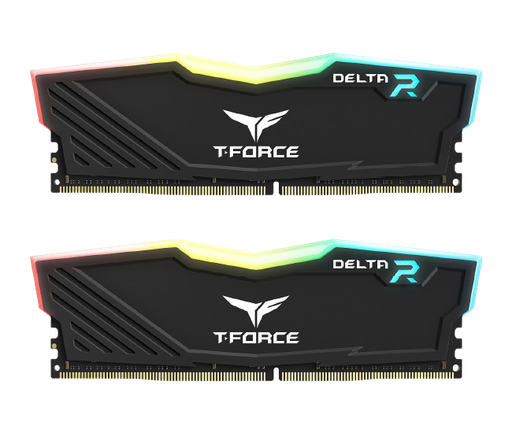 TEAMGROUP T-Force Delta RGB 32GB (2 x 16GB) 288-Pin PC RAM DDR4 3200 (PC4 25600) BLACK Desktop Memory