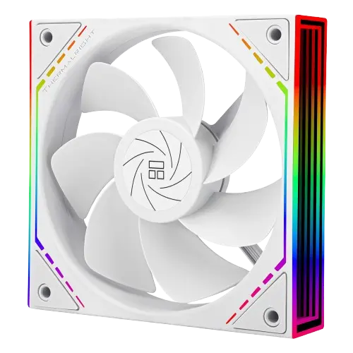Thermalright TL-M12R-S 120mm ARGB Mirror Light Effect, Silent Fan with 1500RPM Speed, White Case Fan (bulk)