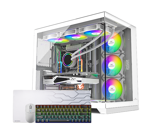 [CUBE-5070-AMD-W] INFINIARC GeForce RTX 5070 - AMD Ryzen 7 7800X3D - 16GB DDR5 White Liquid Cooling Gaming Desktop PC 