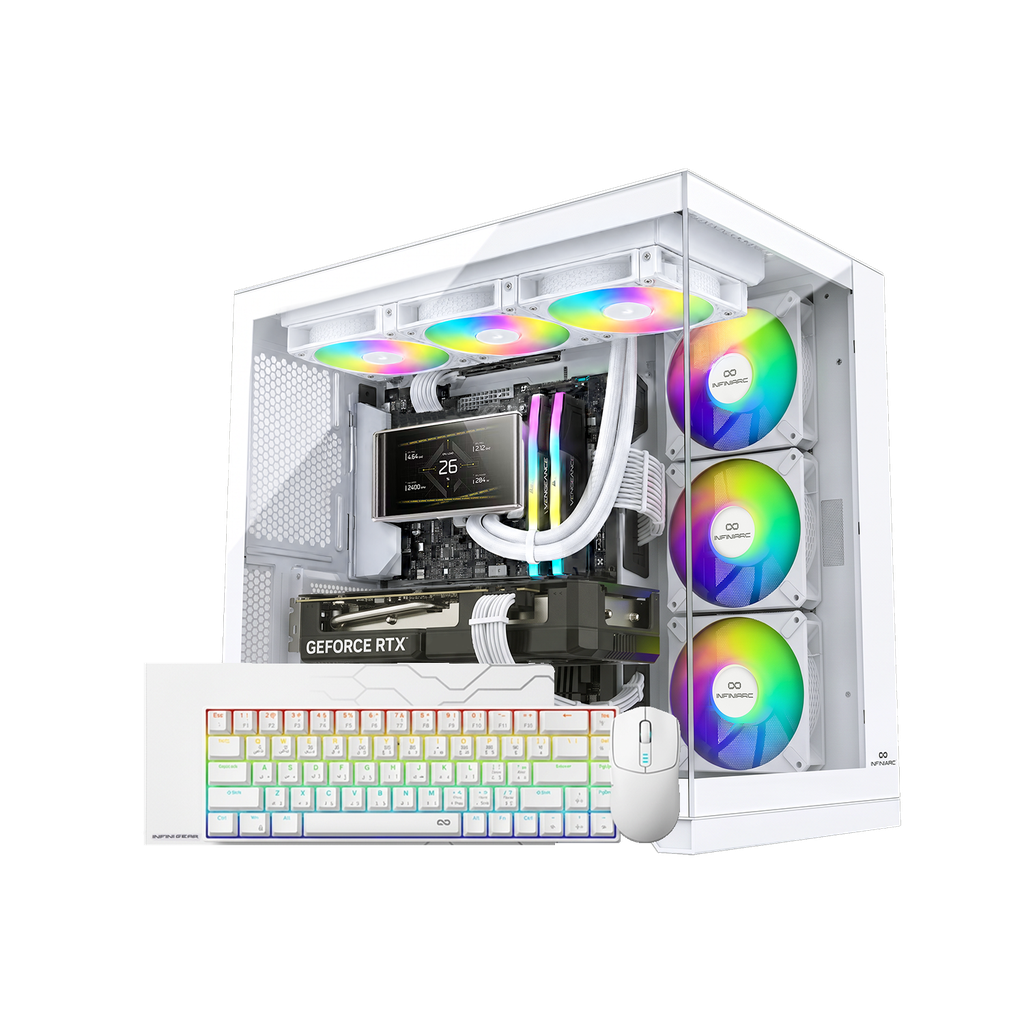 GAMING WHITE DESKTOP PC - NVIDIA RTX 5070 - AMD Ryzen 7 7800X3D - 16GB ...
