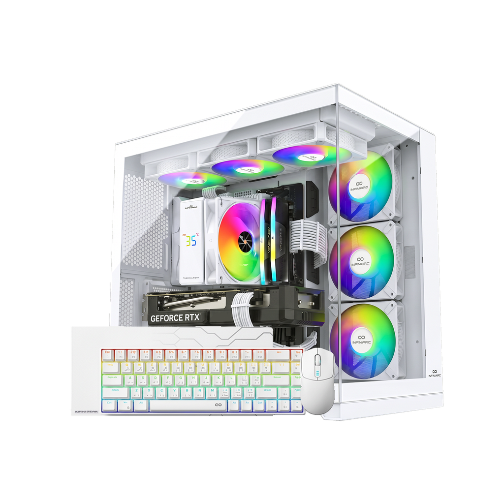 [NZXT-5060TI-AMD-TB-W] INFINIARC GeForce RTX 5060 Ti - AMD Ryzen 5 - DDR5 White Gaming Desktop PC Tabby