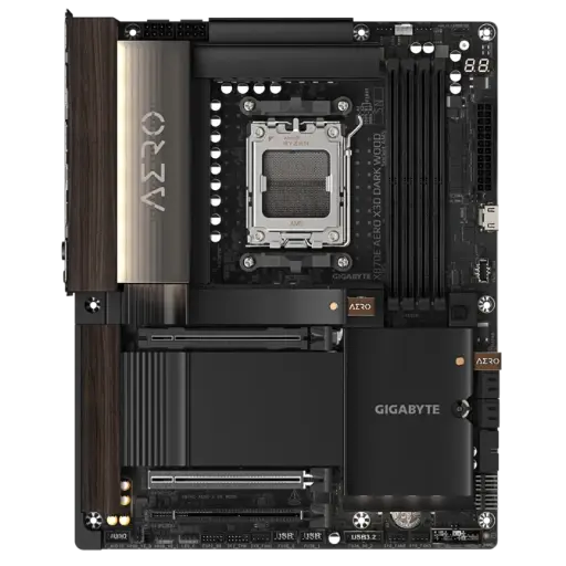 Gigabyte X870E AERO X3D DARK WOOD Edition, DDR5 AMD AM5 Gaming Motherboard