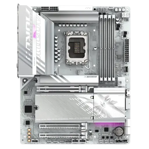 GIGABYTE B860 AORUS ELITE WF7 ICE, Intel Ultra LGA 1851 DDR5 ATX White Motherboard