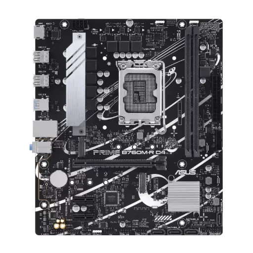 ASUS PRIME B760M-R DDR4, Intel LGA 1700 DDR4 MATX Motherboard 