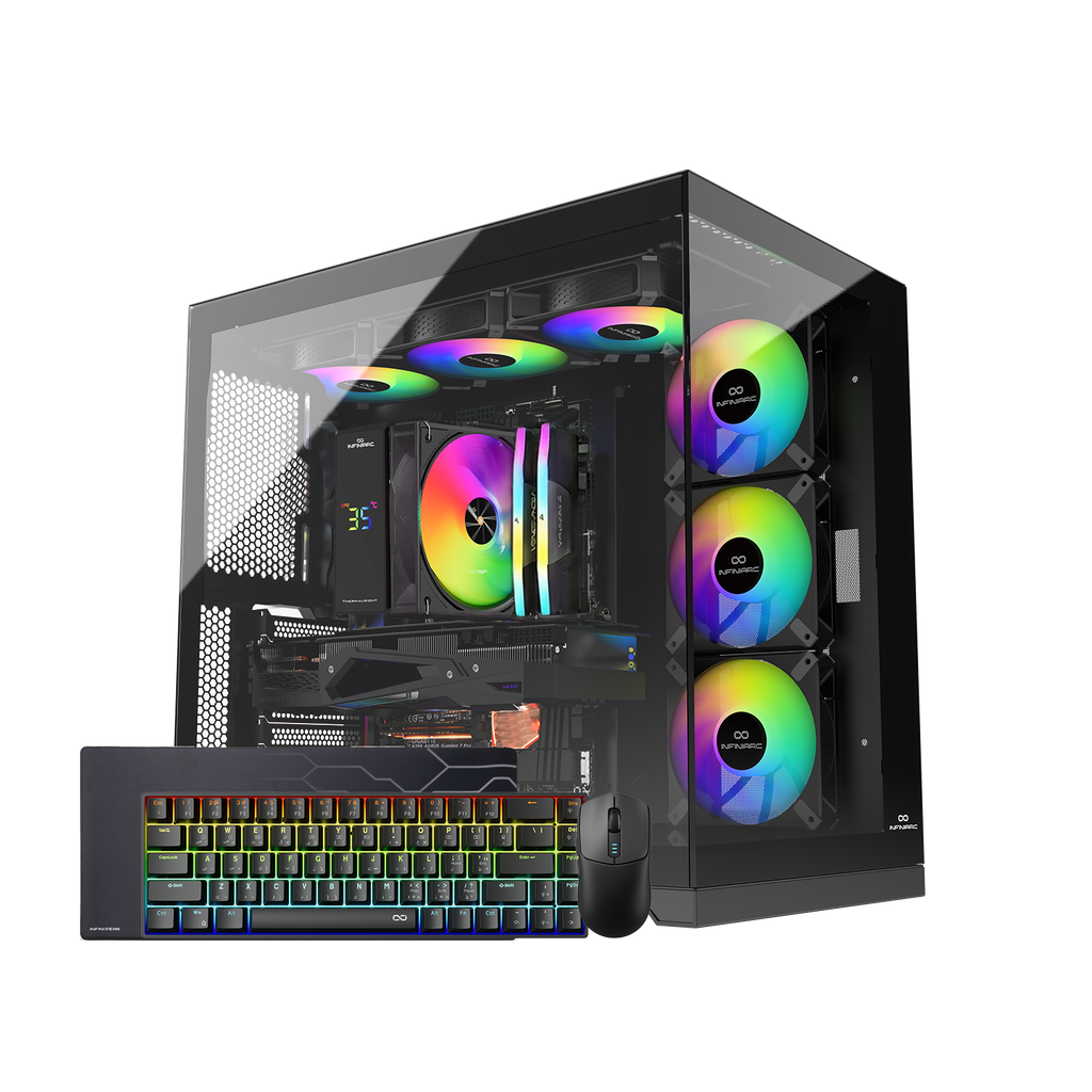 [CUBE-5060-INTEL-d4-TP] INFINIARC GeForce RTX 5060 - Intel Core i5 - DDR4 Gaming Desktop PC Tabby