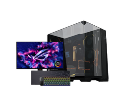 تجميعة بي سي ألعاب – كرت شاشة نيفيديا RTX 5080 – معالج AMD Ryzen 7 7800X3D – ذاكرة 32GB DDR5 – تبريد مائي – مع شاشة أوليد Asus ROG Strix XG27AQWMG – تابي