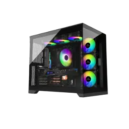 INFINIARC RTX 5060 GAMING DESKTOP PC (CUBE Case, H610 Motherboard, RTX 5060 8GB GPU, Intel Core i5 CPU, 16GB DDR4 RAM, 1TB SSD M.2, Digital ARGB Air Cooler, 750W PSU, Windows Pro) Black