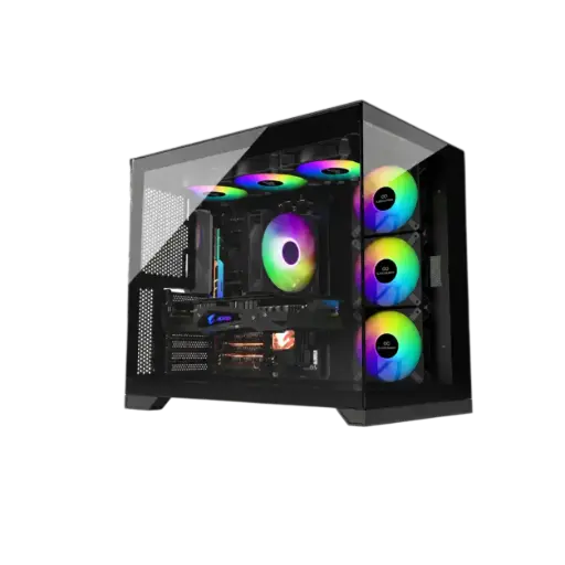 INFINIARC RTX 5060 GAMING DESKTOP PC (CUBE Case, H610 Motherboard, RTX 5060 8GB GPU, Intel Core i5 CPU, 16GB DDR4 RAM, 1TB SSD M.2, Digital ARGB Air Cooler, 750W PSU, Windows Pro) Black