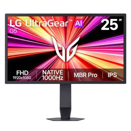 LG 24.5 Inch UltraGear™ FHD IPS 1000Hz USB-C Monitor with Tilt/Height/Swivel Stand 