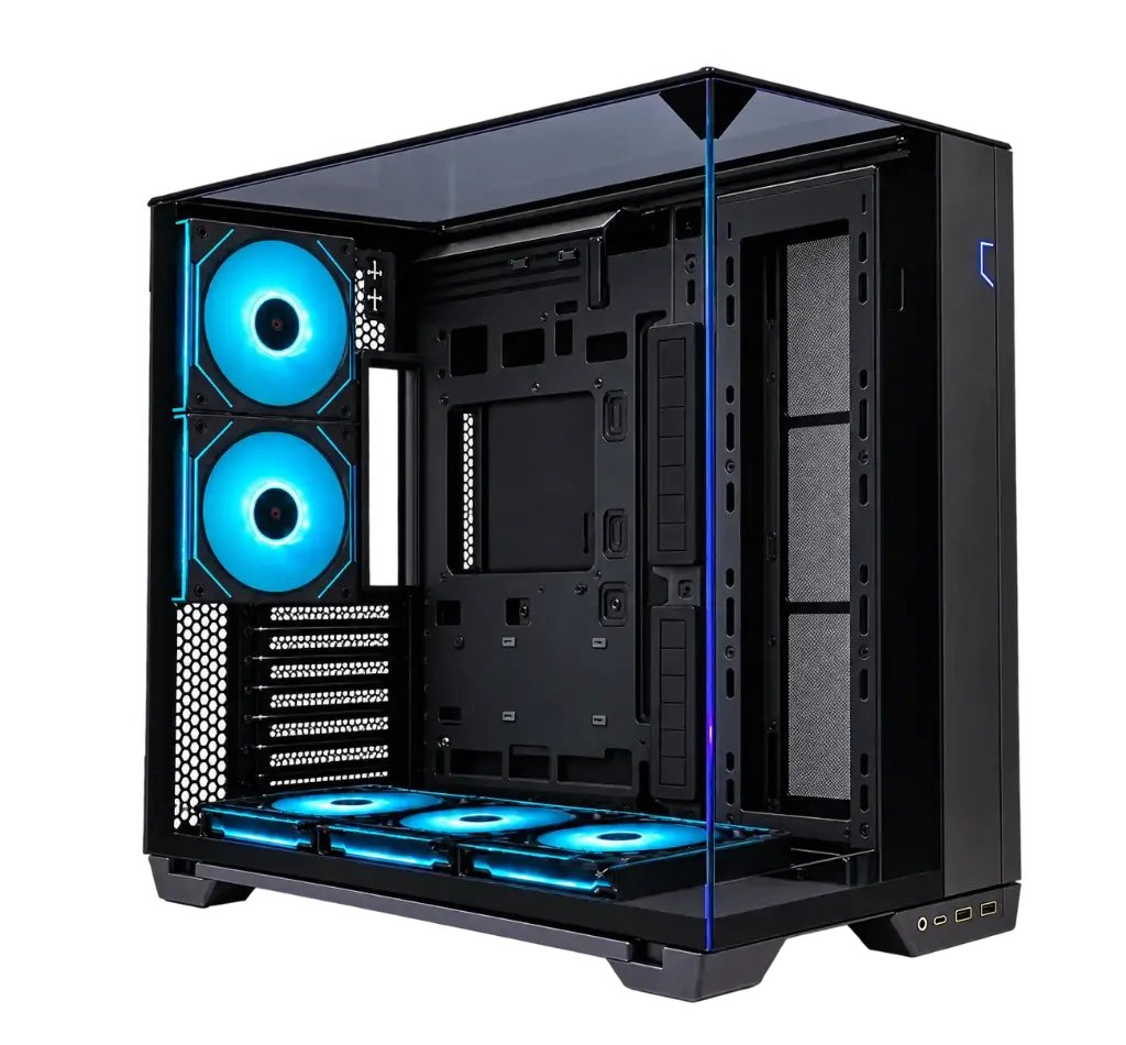 [G99.OE813X.00+Glow] Lian Li O11D VISION COMPACT Infiniarc Edition With 5 INFINIARC Glow Reversed RGB Fans Installed 
