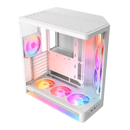 NZXT H6 RGB+, Compact Dual-Chamber Mid-Tower Airflow All White Case