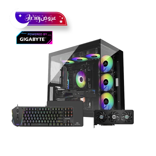 تجميعة كيوب بي سي قيمنق - كرت شاشة نفيديا 5060 - معالج انتل - DDR5