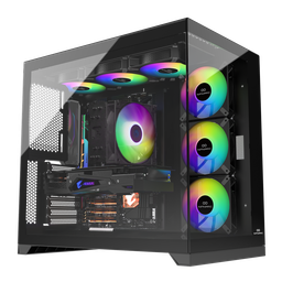 INFINIARC CUBE 2.0 FLOW XL 6 RGB FANS Black Gaming Case